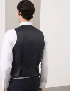 Pure Wool Check Waistcoat