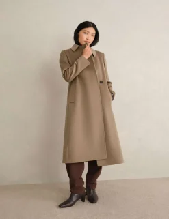 Pure Wool Double Breasted Trench Coat