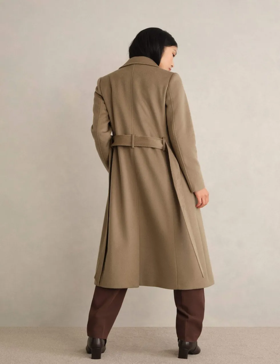 Pure Wool Double Breasted Trench Coat