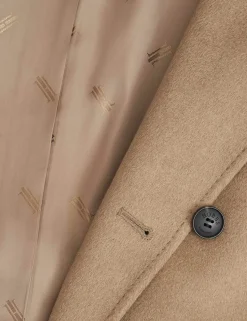 Pure Wool Double Breasted Trench Coat
