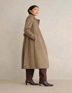 Pure Wool Double Breasted Trench Coat