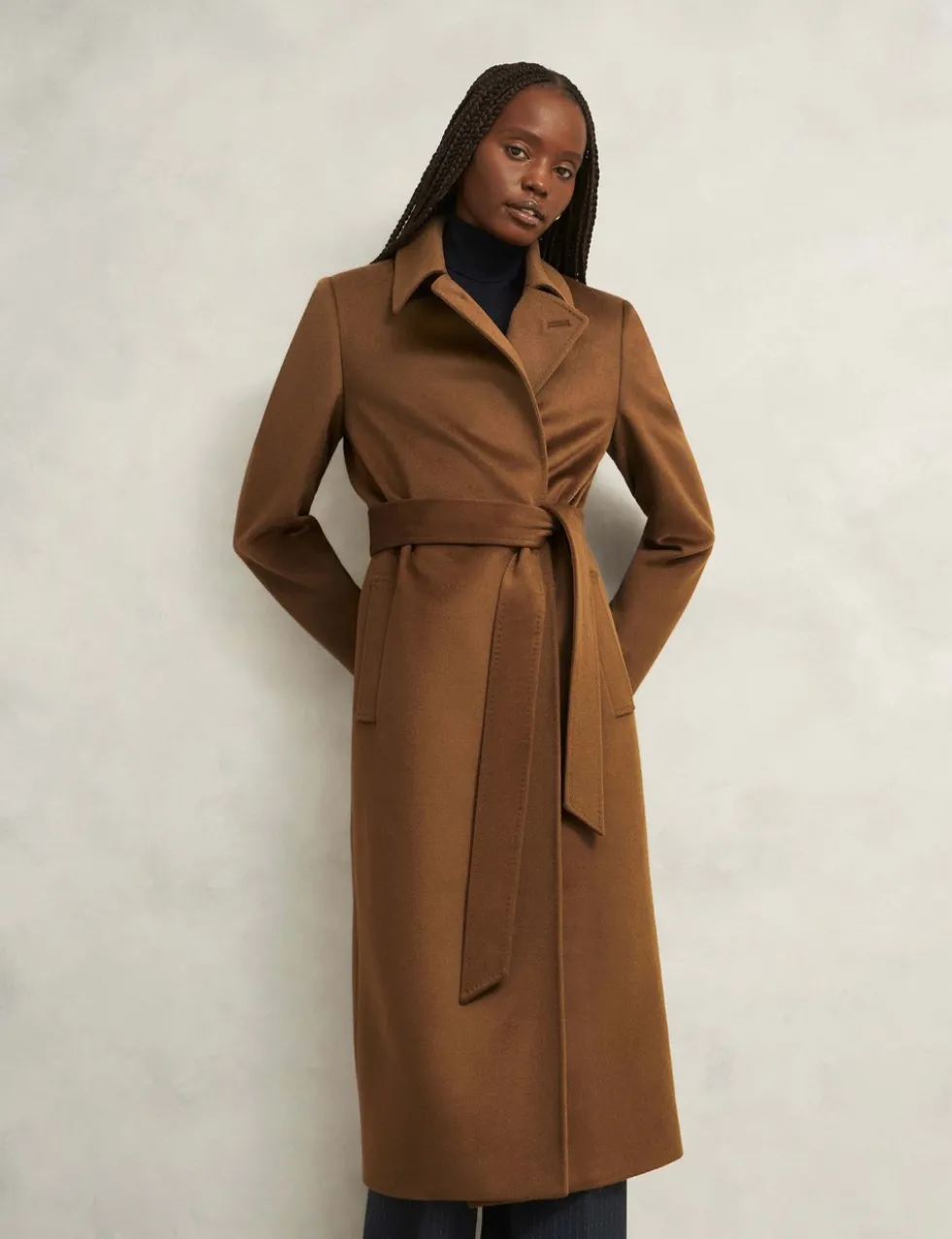 Pure Wool Double Breasted Trench Coat