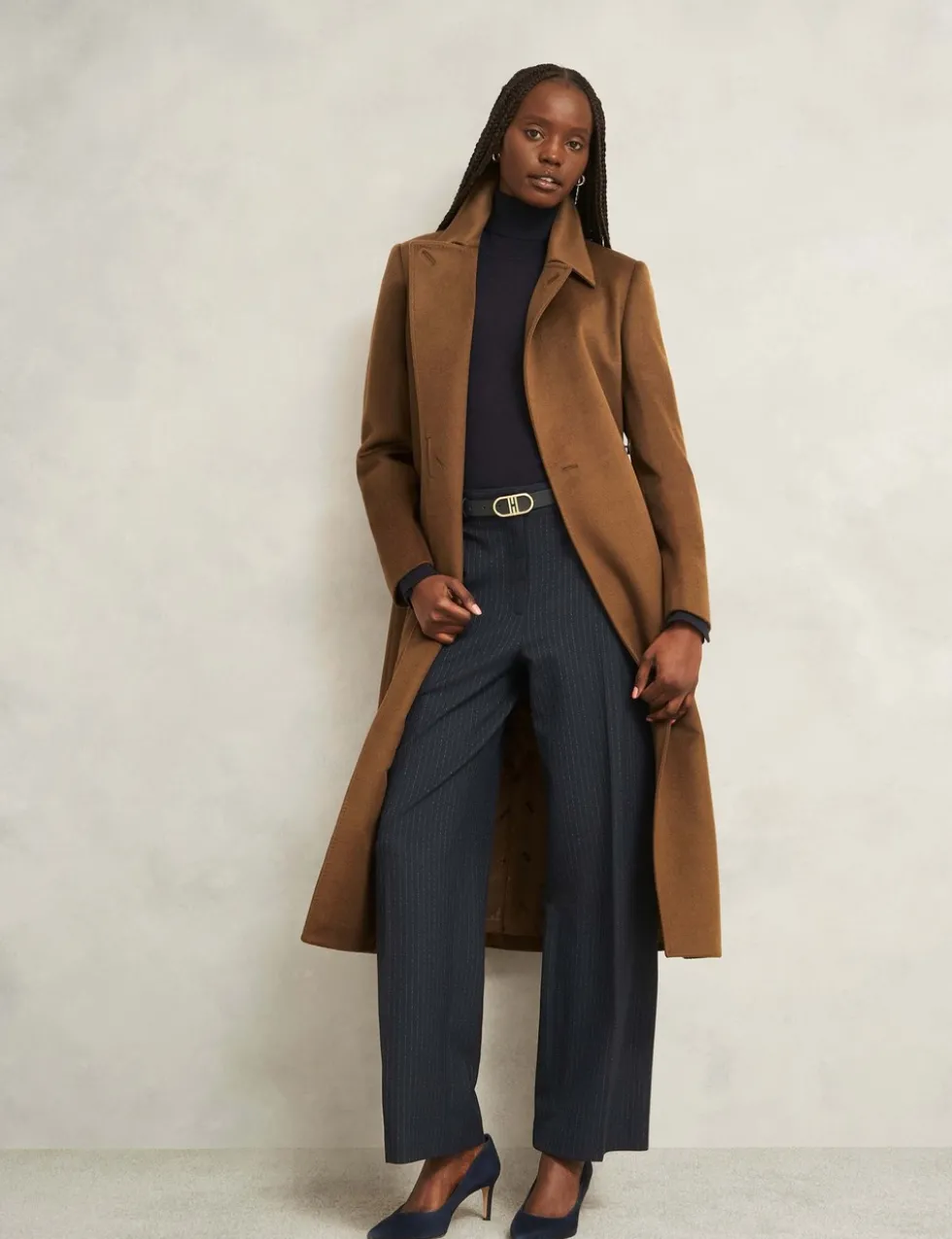 Pure Wool Double Breasted Trench Coat