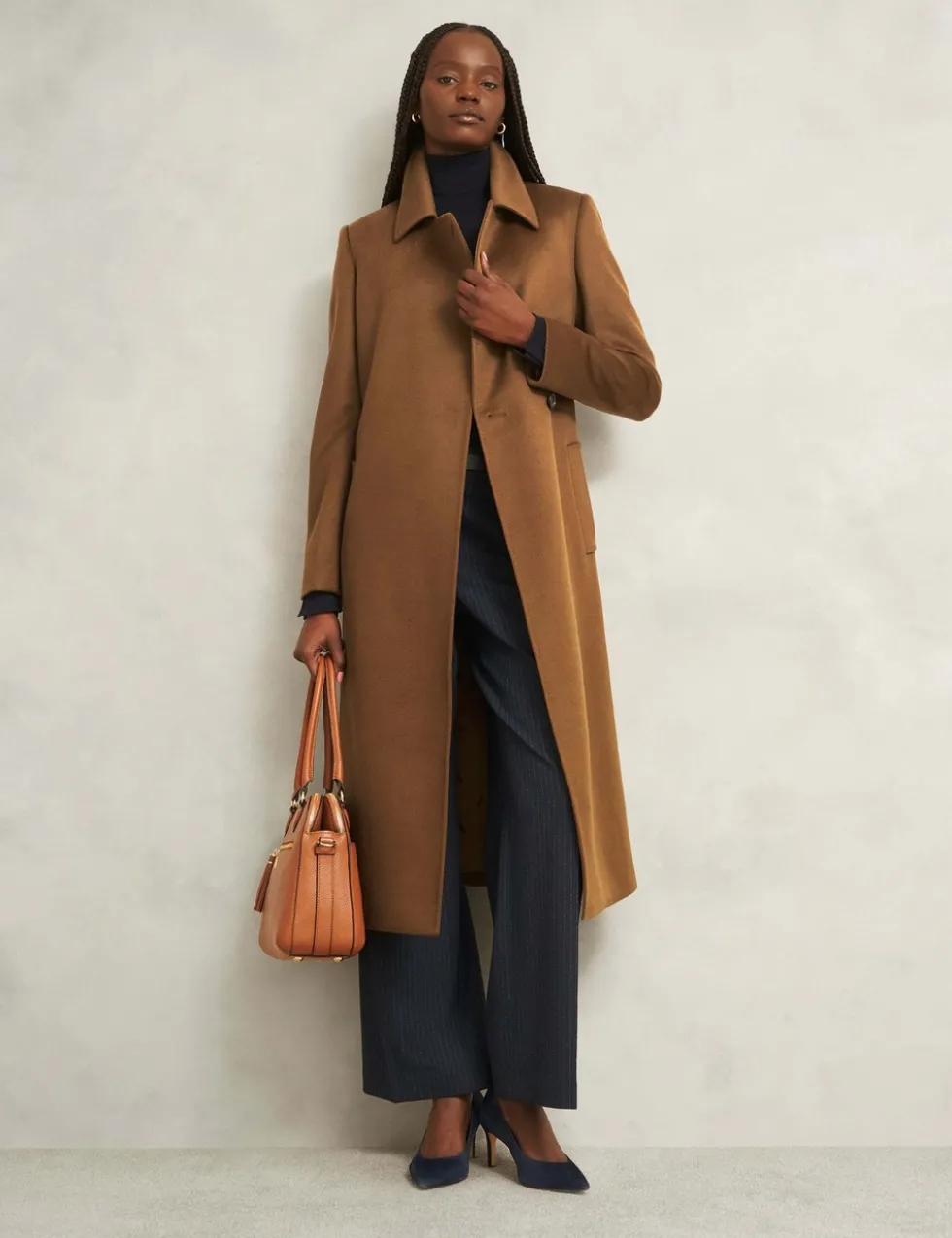 Pure Wool Double Breasted Trench Coat