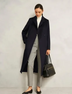 Pure Wool Double Breasted Trench Coat