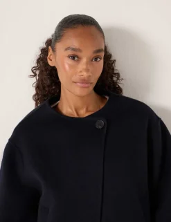 Pure Wool Double Faced Collarless Jacket