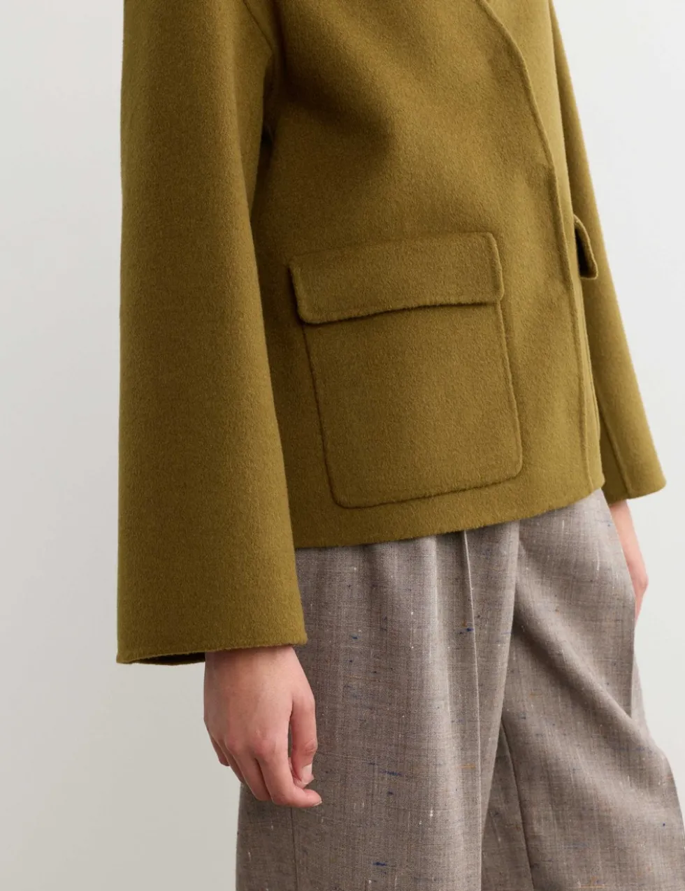 Pure Wool Double-Faced Short Jacket