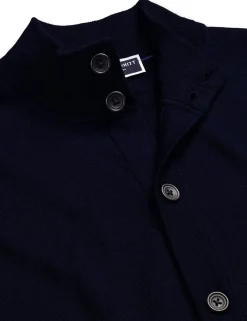 Pure Wool Funnel Neck Cardigan