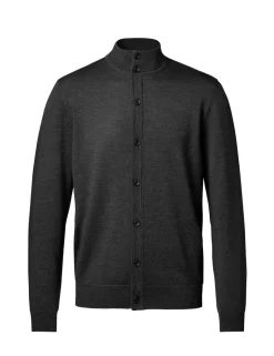 Pure Wool Funnel Neck Cardigan