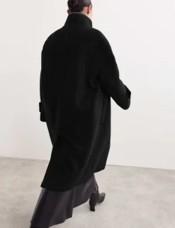 Pure Wool Funnel Neck Duffle Coat