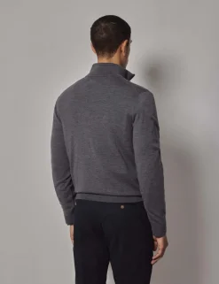 Pure Wool Half Zip Jumper