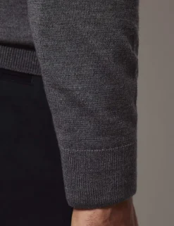 Pure Wool Half Zip Jumper