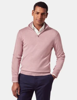 Pure Wool Half Zip Jumper