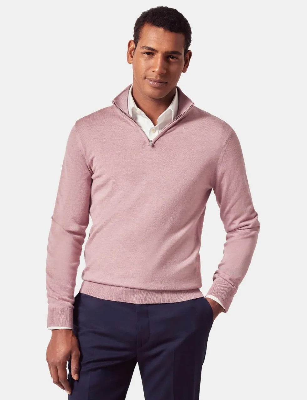 Pure Wool Half Zip Jumper