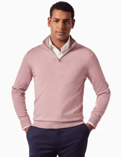 Pure Wool Half Zip Jumper