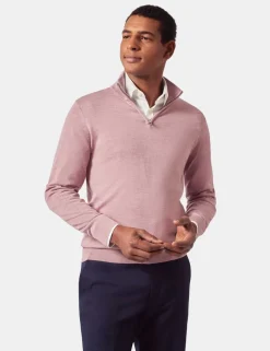 Pure Wool Half Zip Jumper