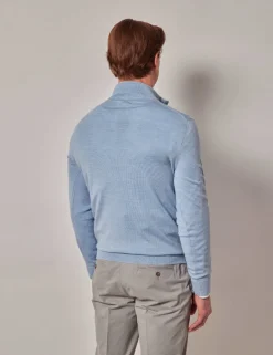 Pure Wool Half Zip Jumper