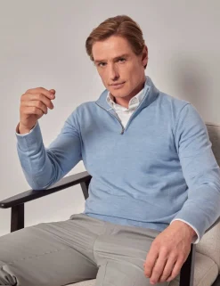 Pure Wool Half Zip Jumper