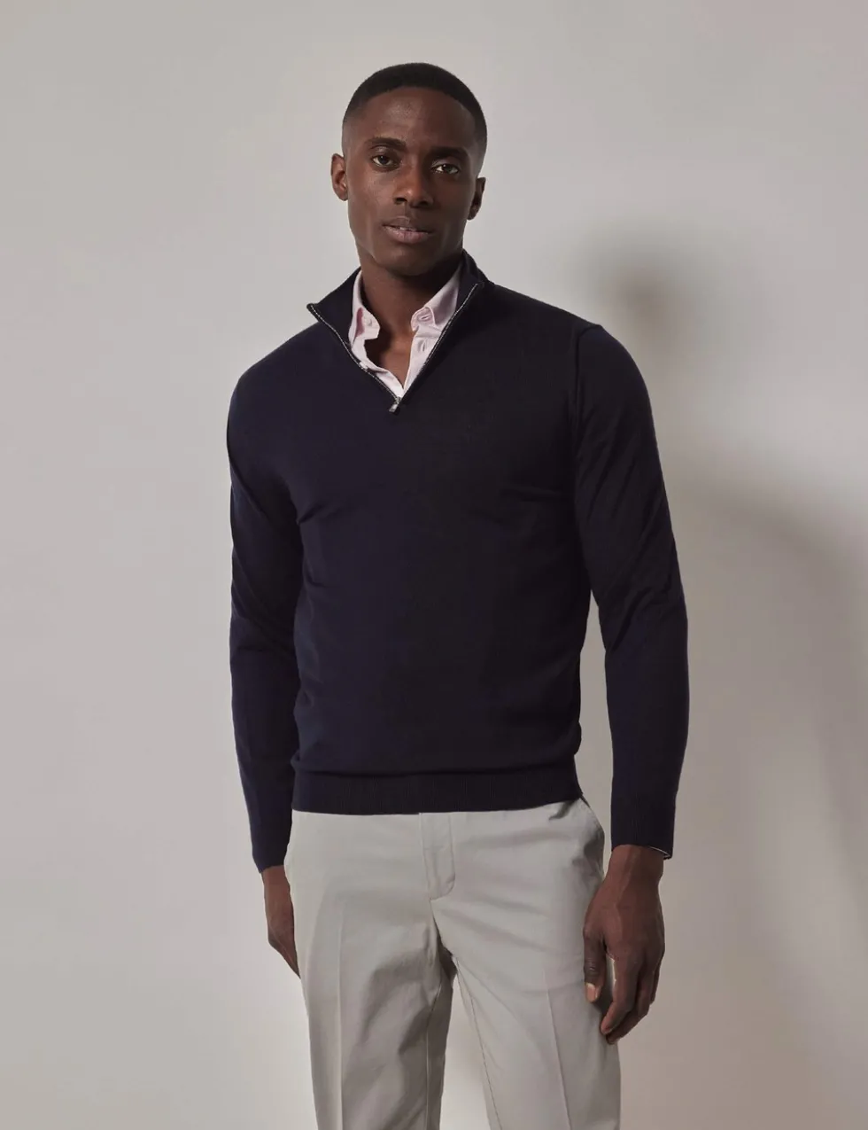 Pure Wool Half Zip Jumper