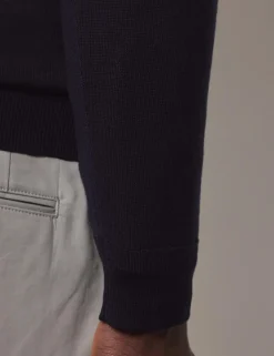 Pure Wool Half Zip Jumper