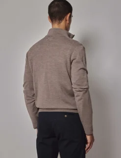 Pure Wool Half Zip Jumper