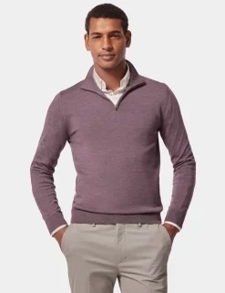 Pure Wool Half Zip Jumper