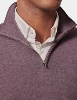 Pure Wool Half Zip Jumper