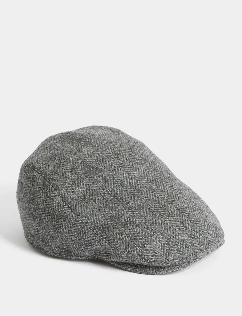 Pure Wool Herringbone Flat Cap with Stormwear™
