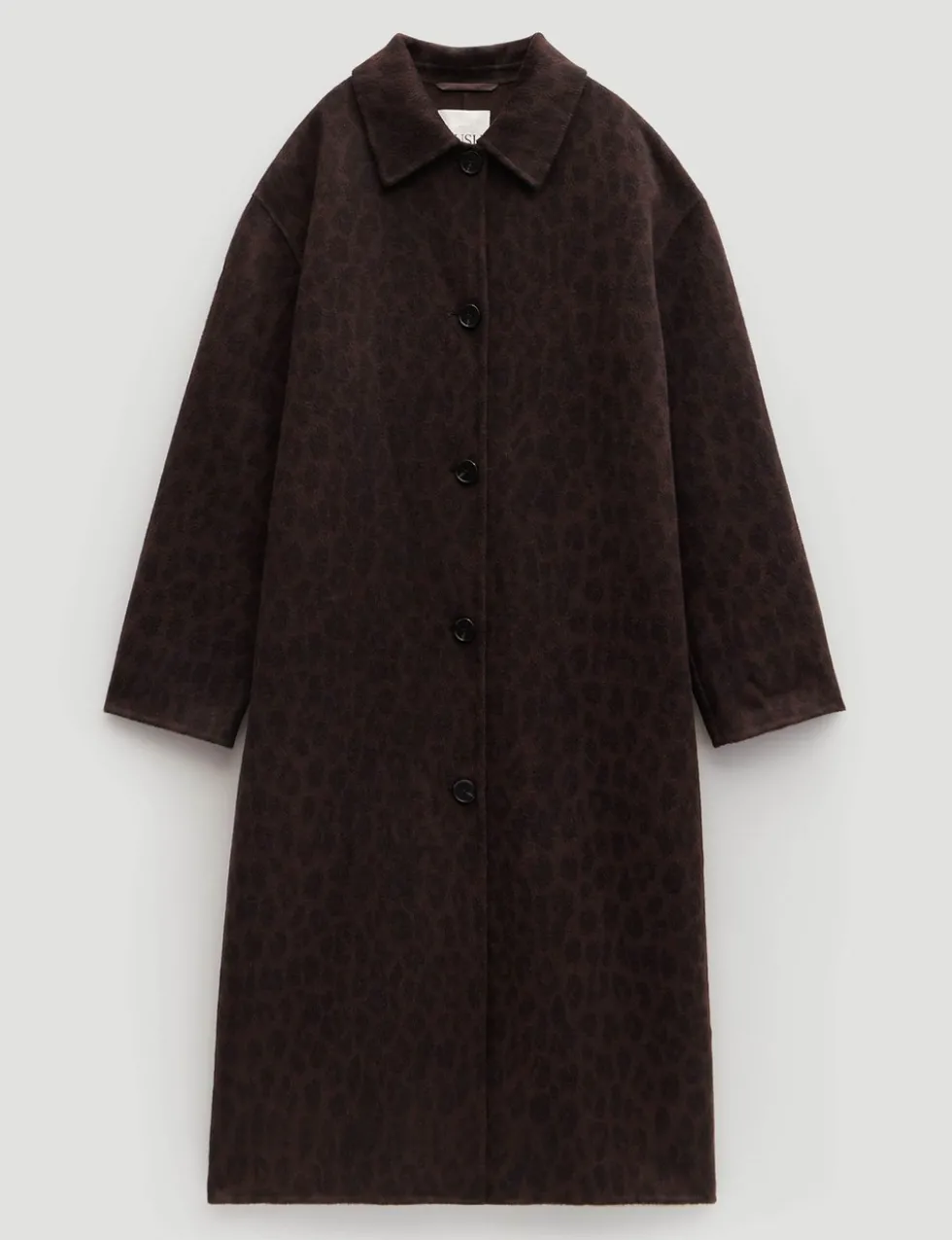 Pure Wool Leopard Print Double Faced Coat