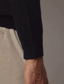 Pure Wool Long Sleeve Polo Shirt