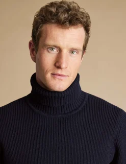Pure Wool Relaxed Roll Neck Jumper