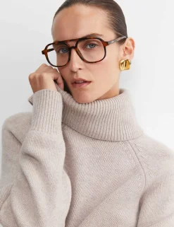 Pure Wool Roll Neck Relaxed Jumper