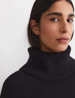 Pure Wool Roll Neck Relaxed Jumper
