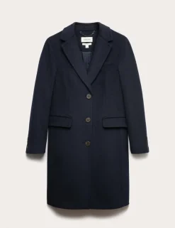 Pure Wool Single Breasted Boyfriend Coat