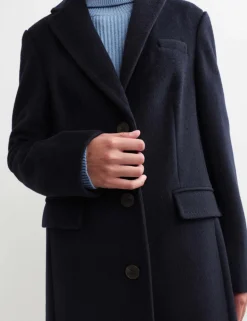 Pure Wool Single Breasted Boyfriend Coat