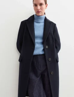 Pure Wool Single Breasted Boyfriend Coat
