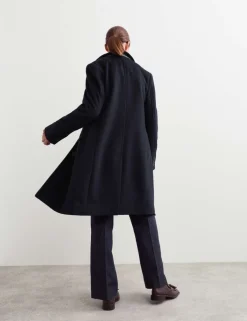 Pure Wool Single Breasted Boyfriend Coat