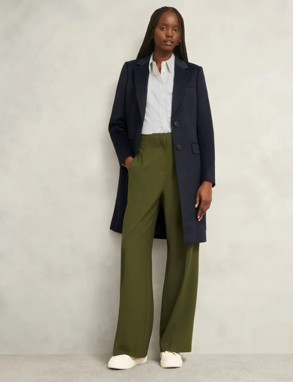 Pure Wool Single Breasted Trench Coat