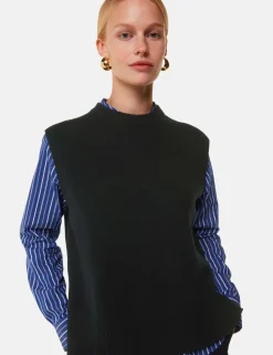 Pure Wool Split Hem Knitted Vest Top