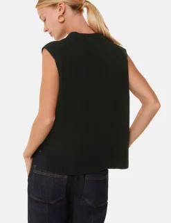 Pure Wool Split Hem Knitted Vest Top