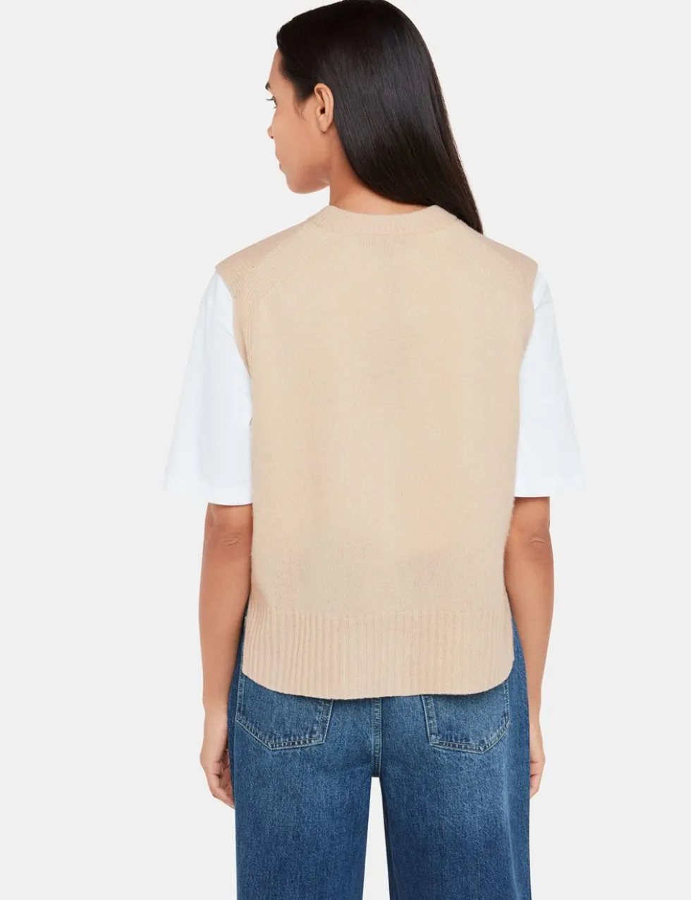 Pure Wool Split Hem Knitted Vest Top