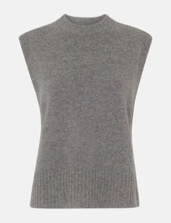 Pure Wool Split Hem Knitted Vest Top