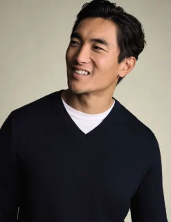 Pure Wool V-Neck Jumper