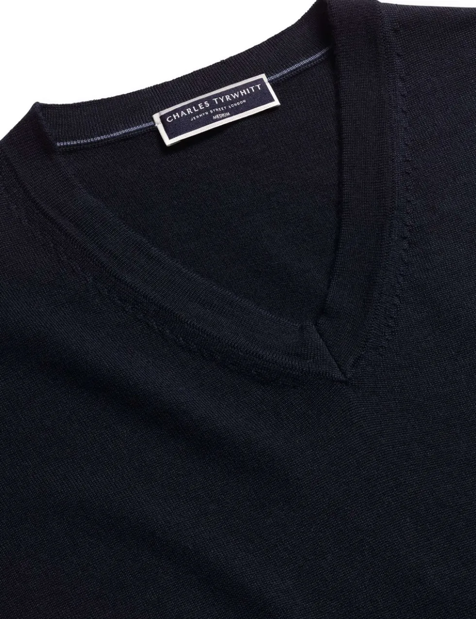 Pure Wool V-Neck Jumper