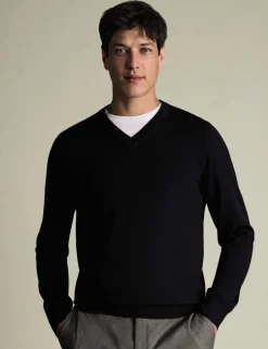 Pure Wool V-Neck Jumper