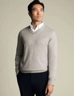 Pure Wool V-Neck Jumper