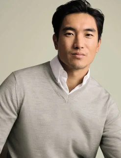 Pure Wool V-Neck Jumper