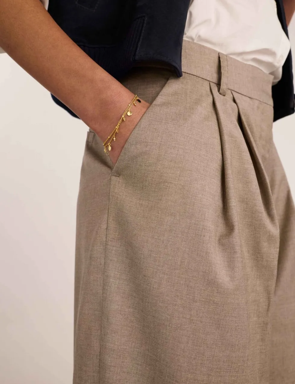 Pure Wool Wide Leg Trousers