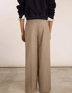 Pure Wool Wide Leg Trousers
