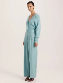 Pure Wool Wide Leg Trousers